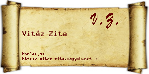 Vitéz Zita névjegykártya